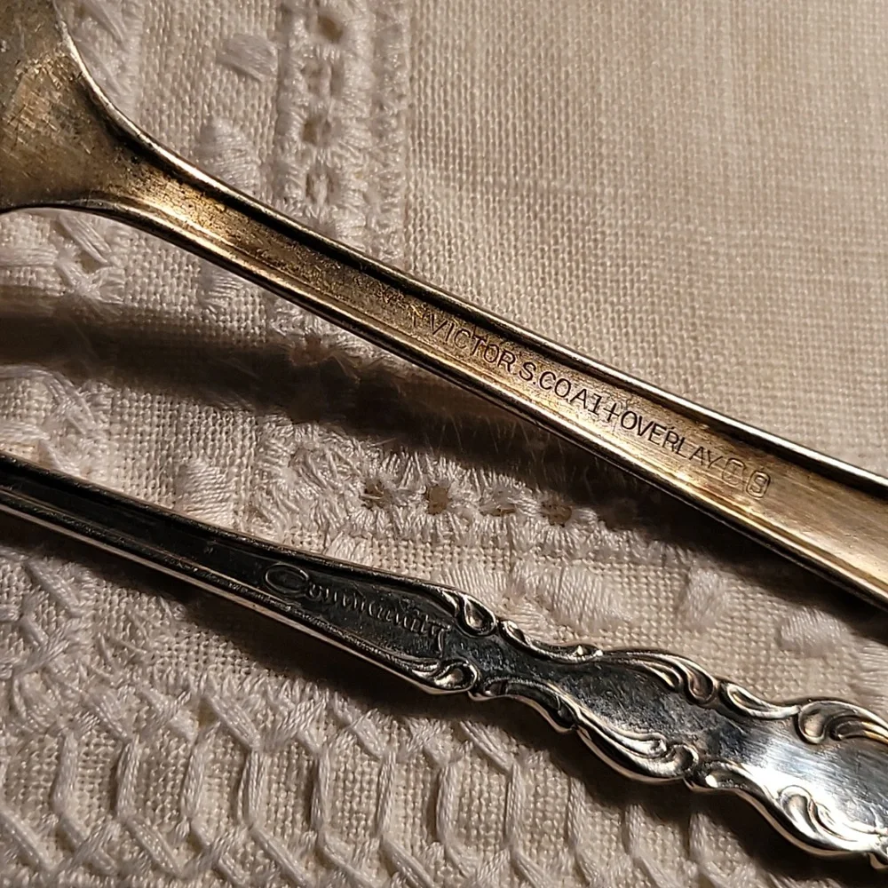 Silver Plate Flatware Serving Ware Signed Bundle